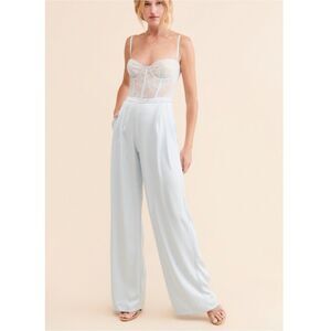 Katie May Women's Size XL Light Blue Tink Lace Jumpsuit Sleeveless